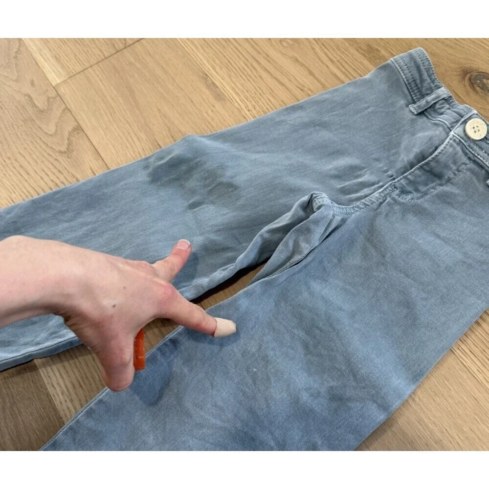Zara Girls Wide Leg Pants Blue High Rise 4-5 4 5 Year Sailor Trendy Casual As Is